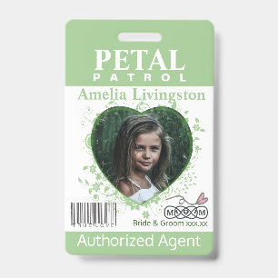 flower Girl Petal Patrol Badge