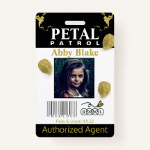flower Girl Petal Patrol Badge