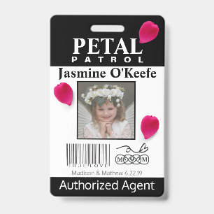 flower Girl Petal Patrol Badge