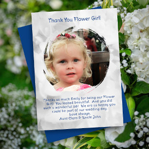 Flower Girl Photo Thank you Message Card