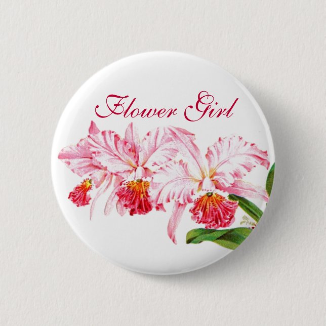 Flower Girl Pin with Pink Orchids (Front)
