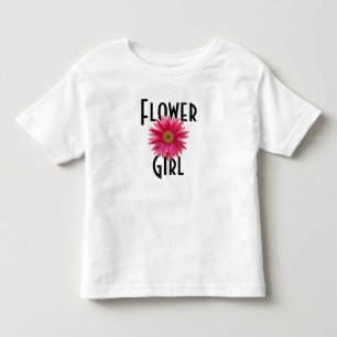 Flower Girl Pink Gerbera Daisy Wedding Toddler T-shirt