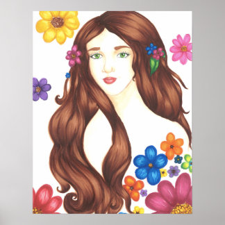 Flower Girl Poster Matte (16" x 20.36")