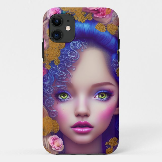 Flower Girl Princess Inspired by Ukrainian Culture Case-Mate iPhone Case (Back)