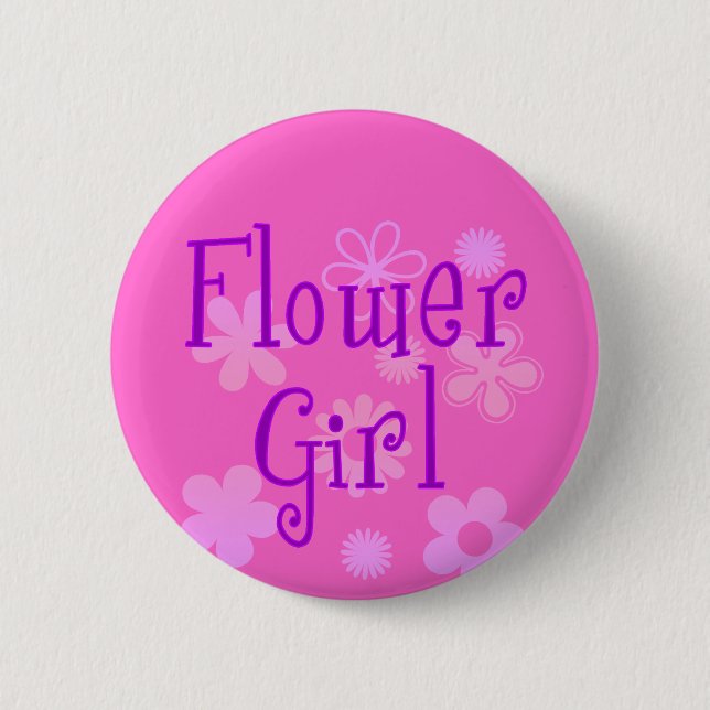 Flower Girl Products 2 Inch Round Button (Front)