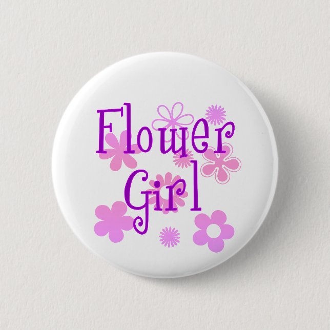 Flower Girl Products 2 Inch Round Button (Front)