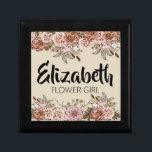 Flower Girl Proposal Gift Customized Bridal Shower Gift Box<br><div class="desc">Our boho cottagecore enchanted wedding theme flower girl proposal gift personalized bridal party jewellery keepsake box is the perfect gift for your bridesmaids and your flower girl! This unique and personalized gift box is perfect for a necklaces, earrings, rings, bracelets and trinkets. The gift box makes a beautiful and personal...</div>