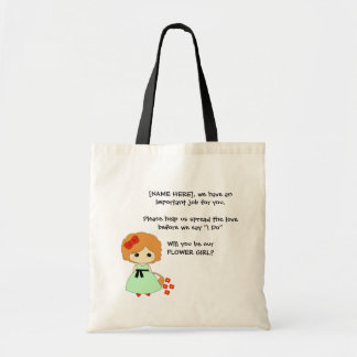 Flower Girl Proposal Tote - Red Bag