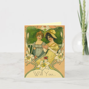 Flower Girl Request Card Cartes Invitation Invitat