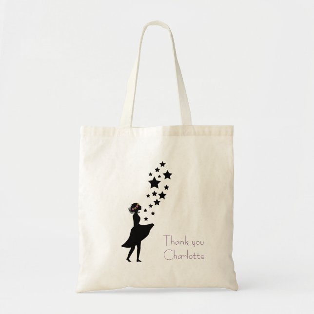 Flower Girl Silhouette Small Bag (Front)