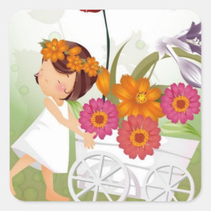 Flower Girl Stickers
