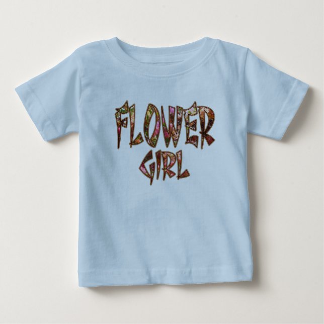 Flower Girl Toddler Ruffle Tee Customizable (Front)