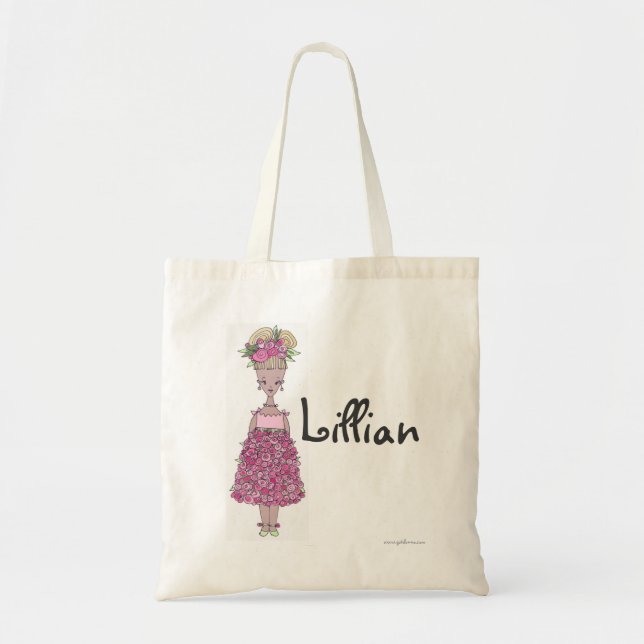 Flower Girl Tote Bag - Personalize - Lillian (Front)