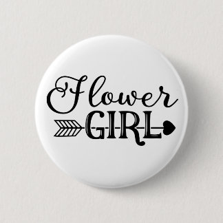 Flower Girl, Tribe Arrow, Wedding Party 2 Inch Round Button