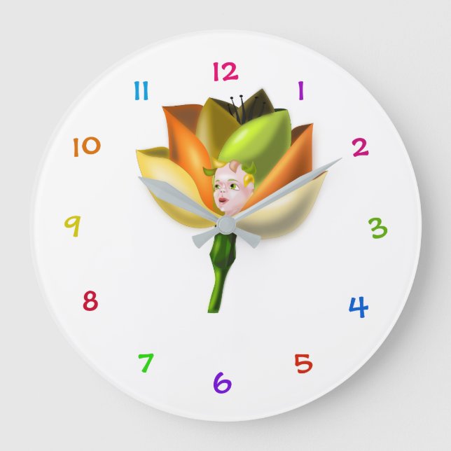 Flower Girl Wall Clock (Front)