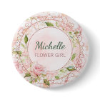 Flower Girl Watercolor Rose Gold Pink Floral