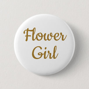 Flower girl wedding  2 inch round button
