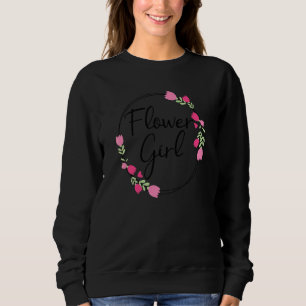 Flower Girl Wedding Matching Bridal Party 3 Sweatshirt