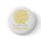 Flower girl yellow posy named wedding pin button