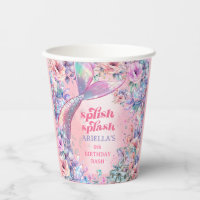 Flower Glitter Mermaid Tail 9th Birthday