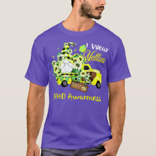 Flower Gnome Survivor Adhd Awareness T-Shirt