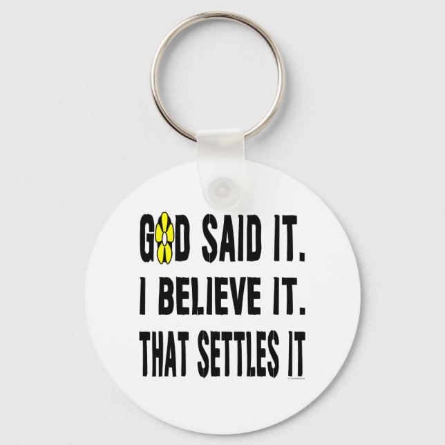 Flower God Said Keychain (Front)
