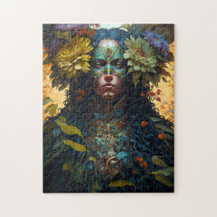 Flower Goddess Fantasy Art Jigsaw Puzzle