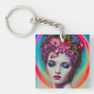 Flower Goddess  Keychain