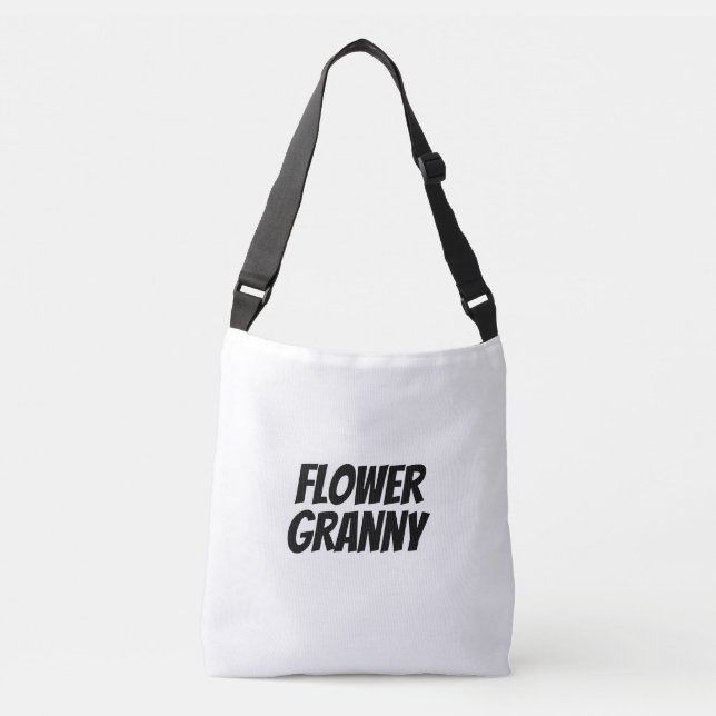 Flower Granny  Crossbody Bag (Front)