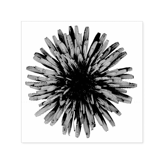 Flower Graphical Dandelion Decor Self-inking Stamp (Design)