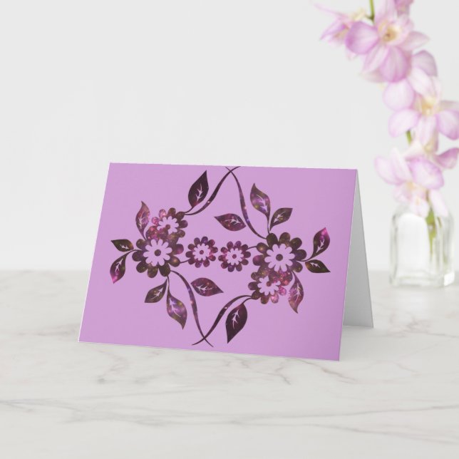 Flower Greeting Card (Orchid)