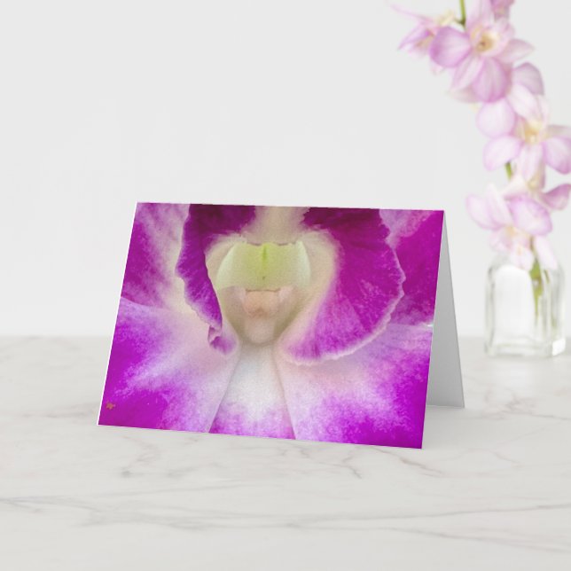 Flower Greeting Card (Orchid)