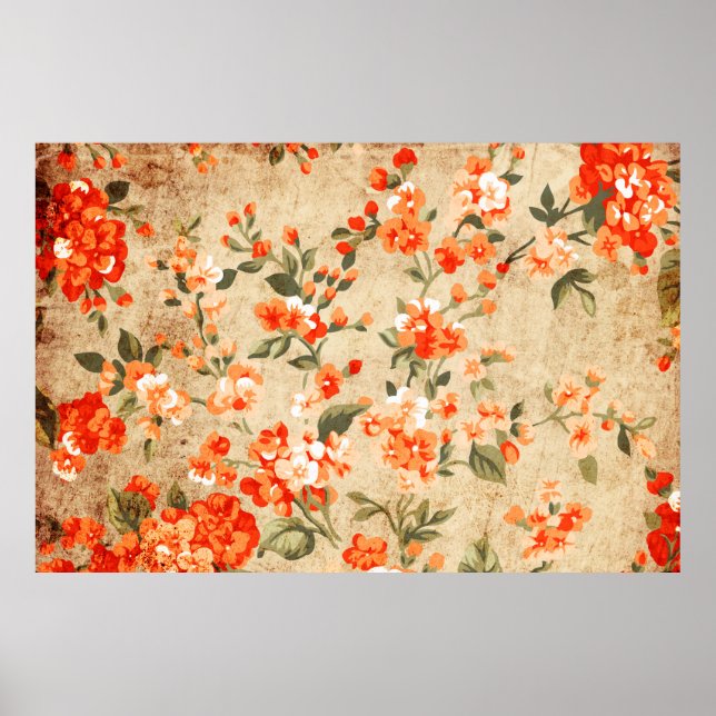 Flower grunge art poster (Front)