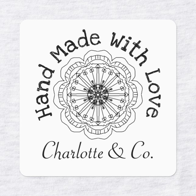 Flower Handmade With Love Product Personalized (Design 1)