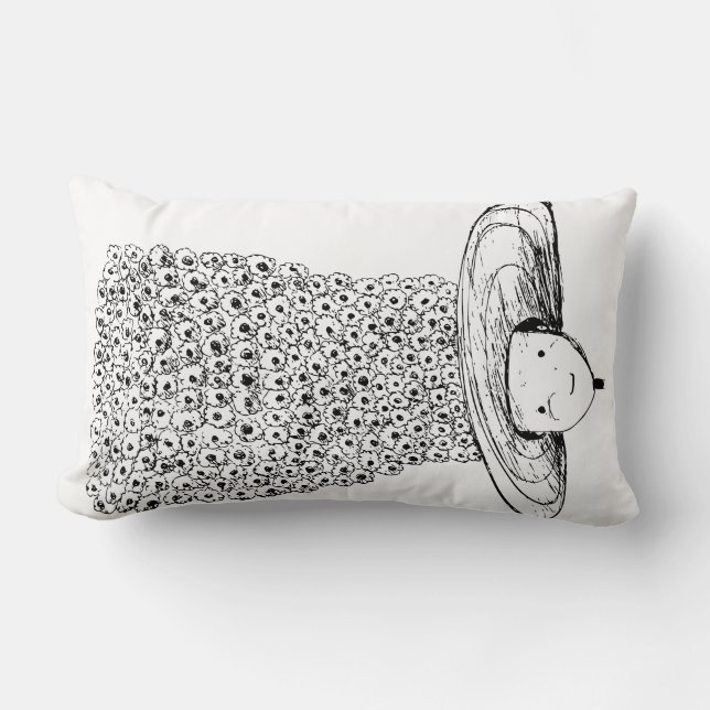 Flower Hat Lumbar Pillow (Front)