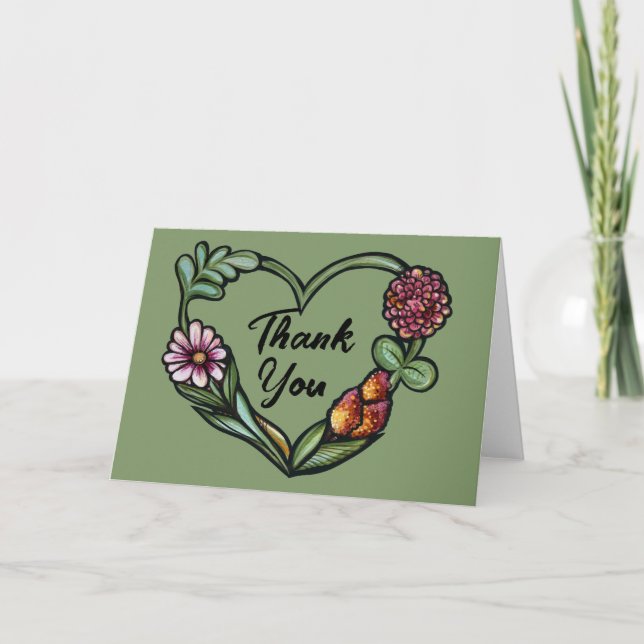 Flower Heart Card (Front)
