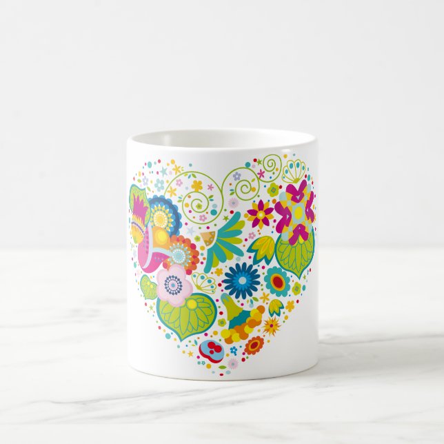 Flower heart coffee mug (Center)
