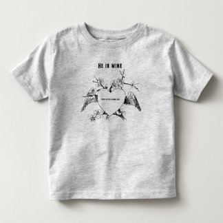 Flower heart png frame, vintage decoration illustr toddler t-shirt