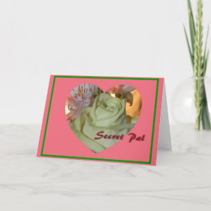 Flower Heart Secret Pal Valentine's Day Card