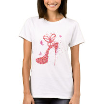 Flower High Heel-Shirt