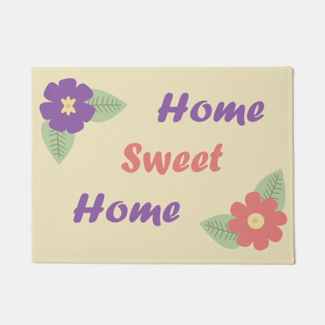 Flower Home Welcome Mat (Front)