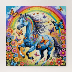 Flower horse jigsaw puzzle