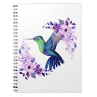 Flower Hummingbird Journal