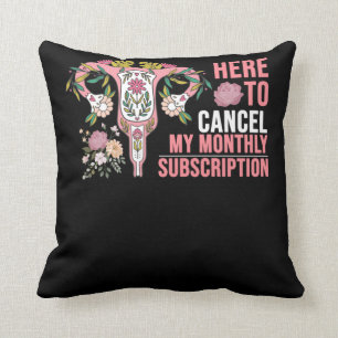 Flower Hysterectomy Surgery Recovery Throw Pillow