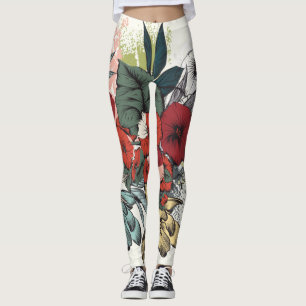 Flower Illustration Leggings