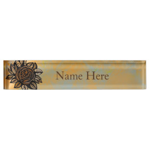 Flower Illustration Nameplate