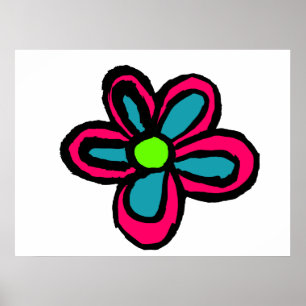 Flower illustration poster