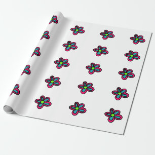 Flower illustration wrapping paper