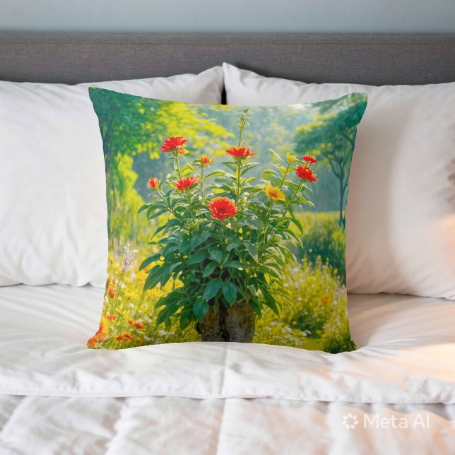 Flower Image No. 1 Throw Pillow (Creator Uploaded)