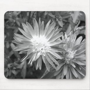 Flower in Black and White Mouse Pad